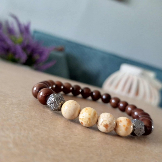 Náramek chalcedon a magnezit