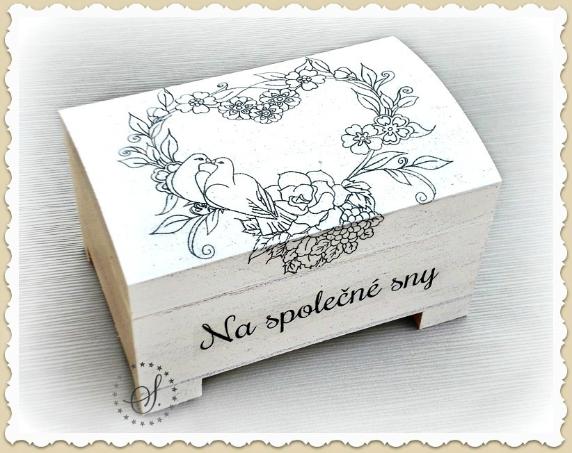 svatební truhlička - pokladnička na pevné uzavření