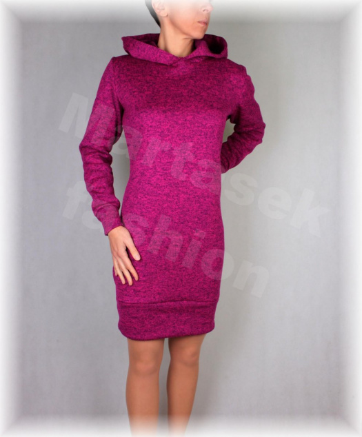 Šaty s kapucí-hřejivé (více barev)
