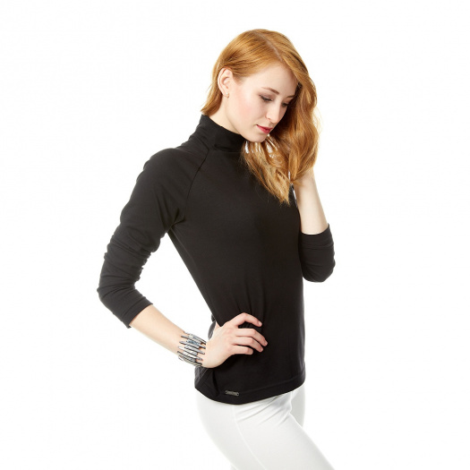 Tričko se stojáčkem TAMARA / S - XL, černá