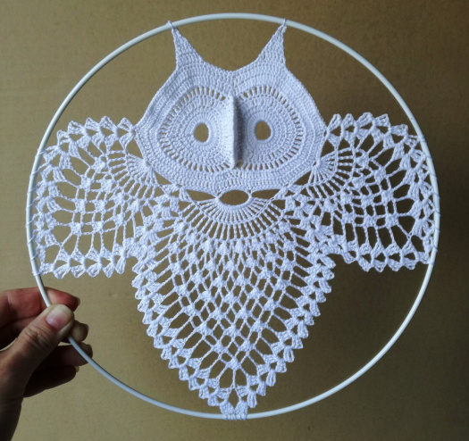 Krajka SOVA do kruhu 25 cm - bez kruhu 