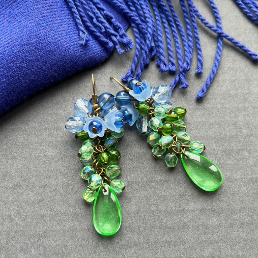 Náušnice jezerní hrozny