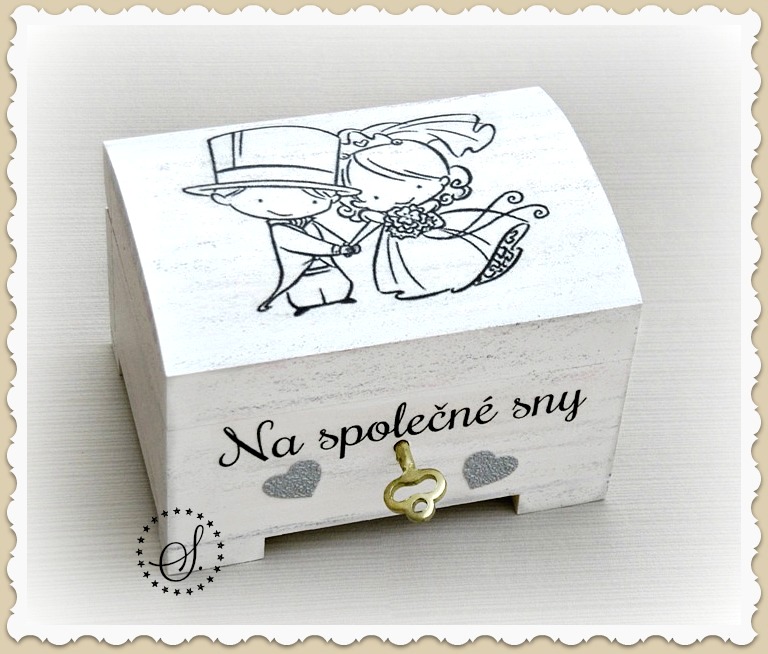 svatební truhlička - pokladnička