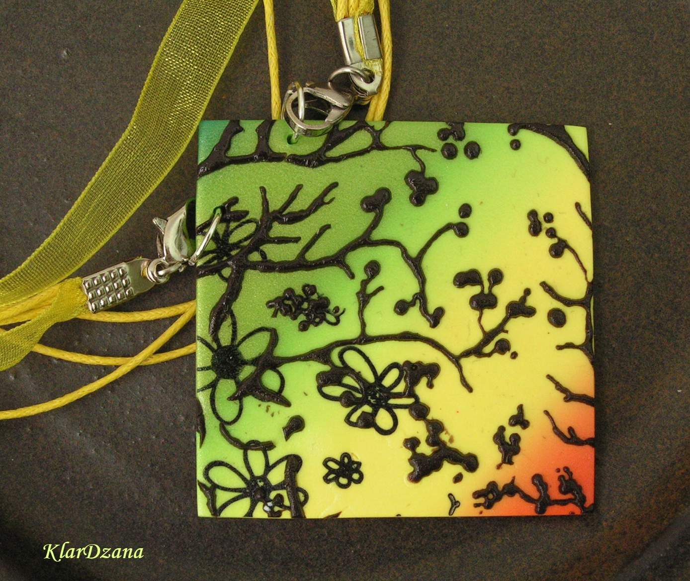 Přívěsek Jaro - velký čtverec