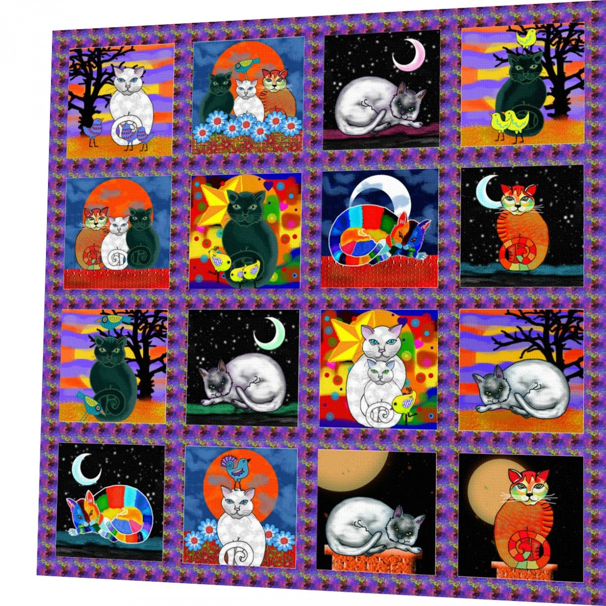 BAVLNĚNÝ PANEL - SADA 45 x 45 cm 4VNS167