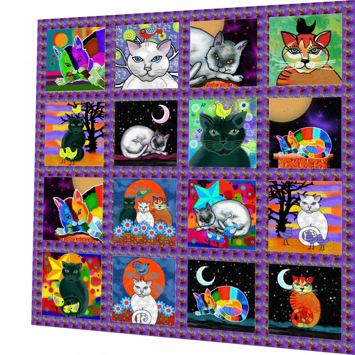 BAVLNĚNÝ PANEL - SADA 45 x 45 cm 4VNS168