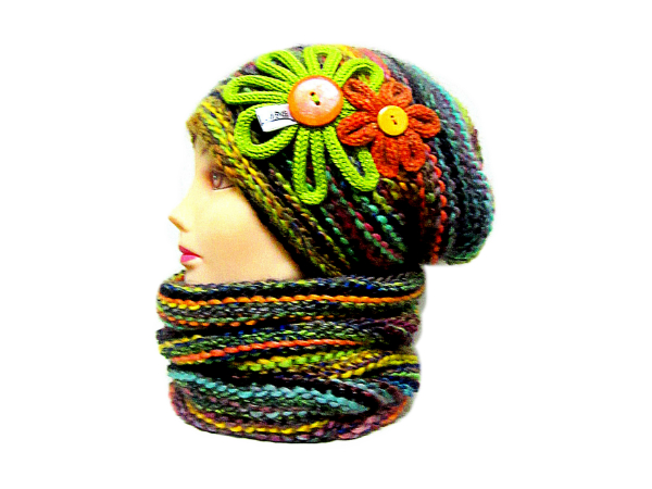 ༺♥༻ SOUPRAVA ČEPICE A NÁKRČNÍKU ༺♥༻ 