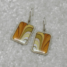 Obdélníkové náušnice v přírodních barvách