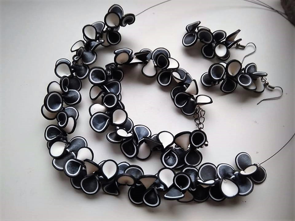 Fimo sada - lupínková černo bílá