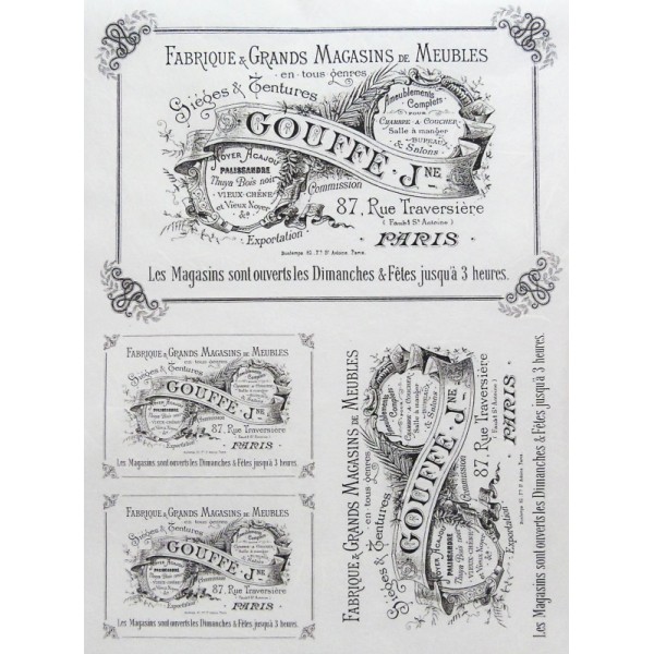 Rýžový papír A4 pro tvoření č. 510 - Couffé