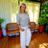 Dámské kalhoty MUŠELIN lístečky-M