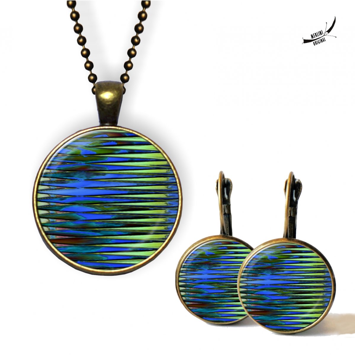 Dračí sluje - sada náušnice a přívěsek