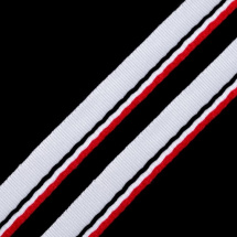 Paspulka šíře 9 mm (1m) - černo-bílo-červená