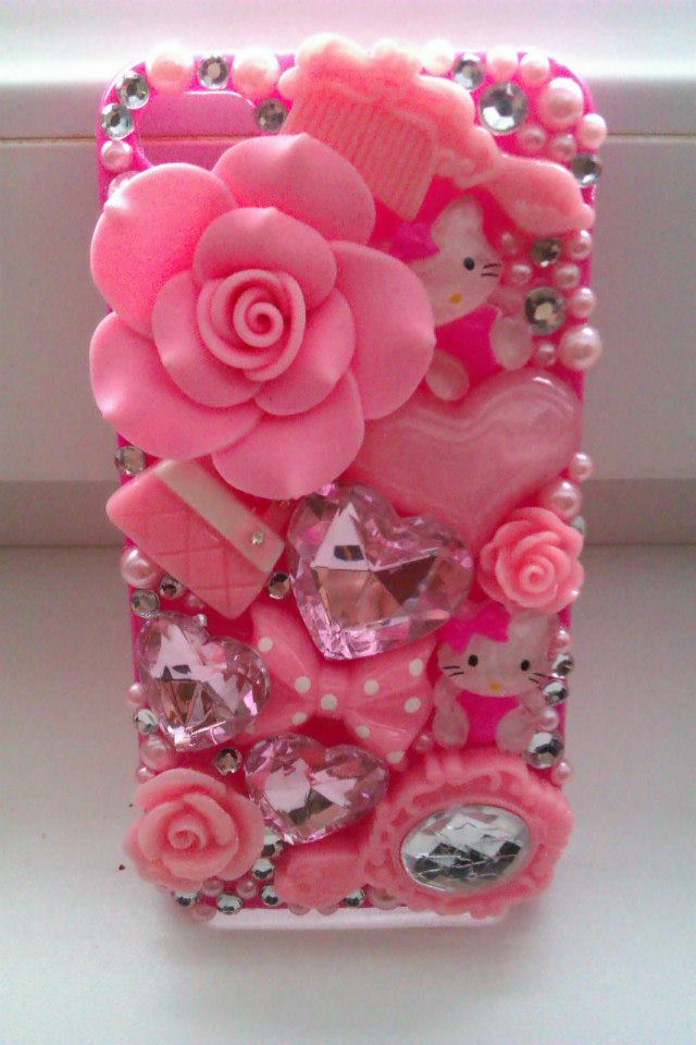 obal na iphone 4 růžová kytka