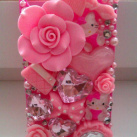 obal na iphone 4 růžová kytka