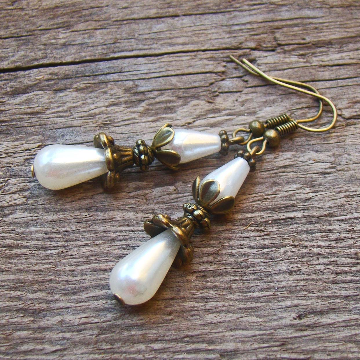 náušnice bílá poupata