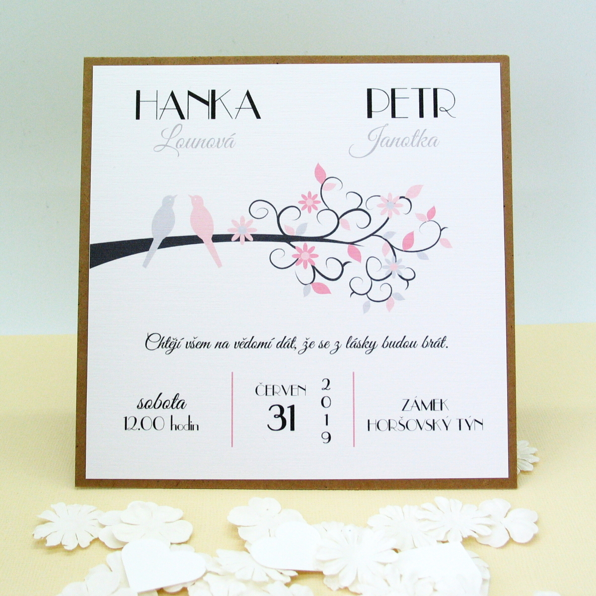 Svatební oznámení RUSTIC