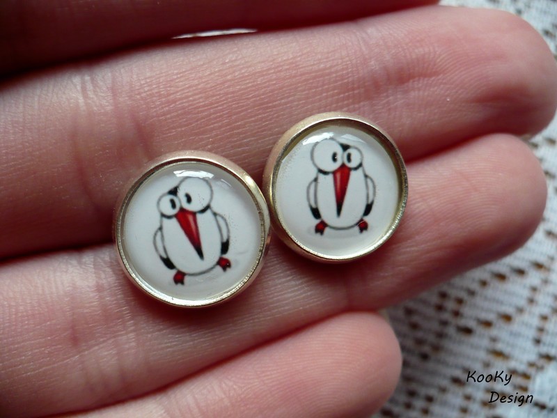 Pecičkové náušnice - ptáčci