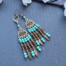 Tyrkysový Orient - náušnice