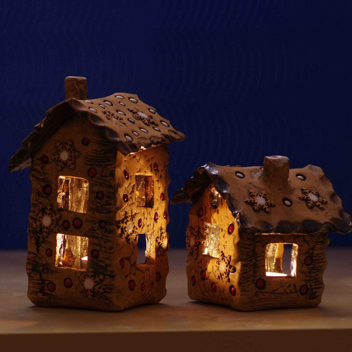 Svítící domeček zimní