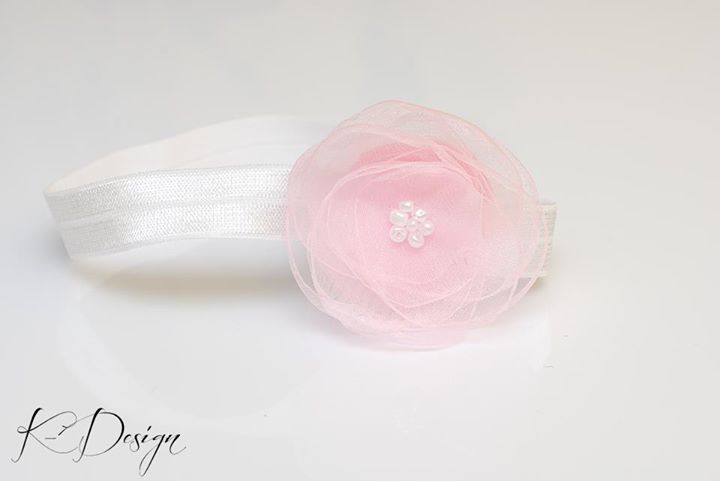 Čelenka pro malou slečnu -  růžová kytička