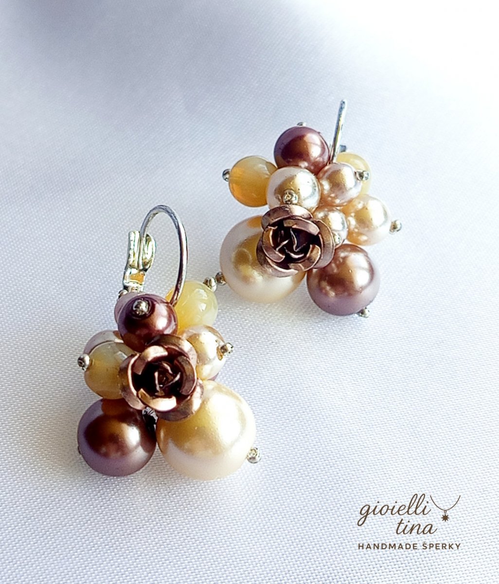 Náušnice zlatý podzim