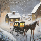 Kočár v zimě s minerály