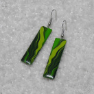 Zelené náušnice - tyčky
