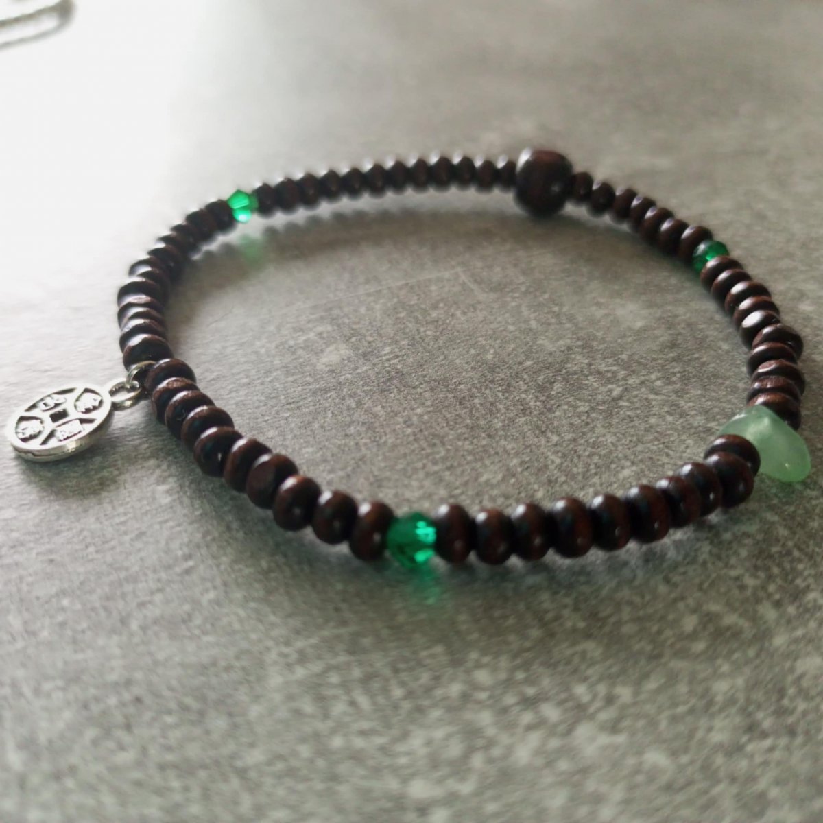 Náramek dřevo a Avanturín