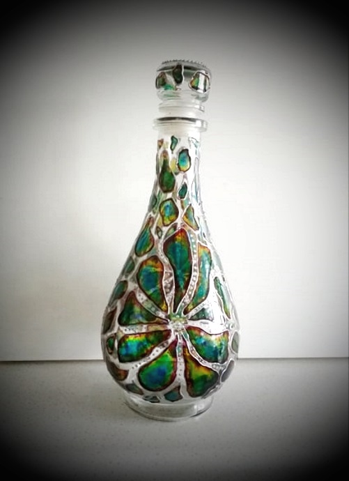 Malovaná karafa na vodu, víno