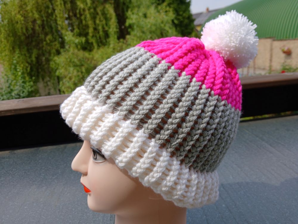 Pletený kulich různé barvy (dvojitý lem) 