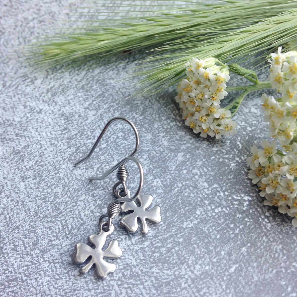 Náušnice se čtyřlístkem - S. Steel