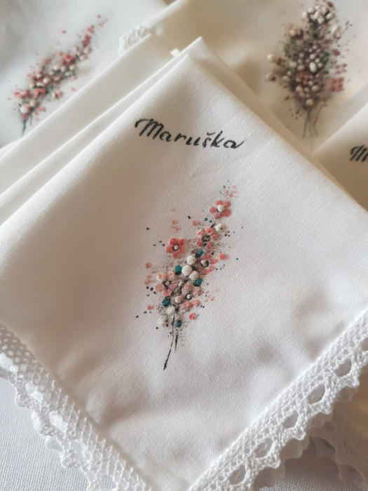 Ručně malovaný kapesníček do tanečních