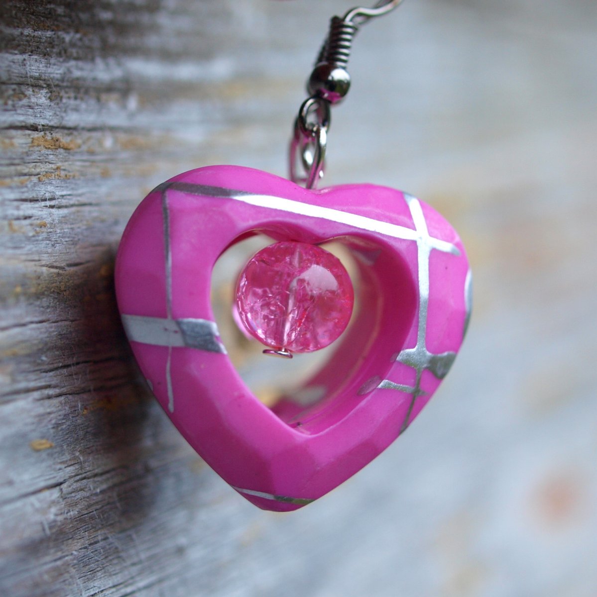 Růžovostříbrné srdíčko