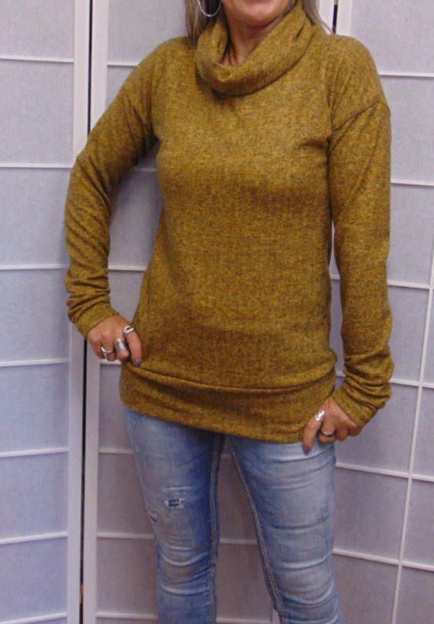 Rolák z pleteniny - barva žlutá S - XXL