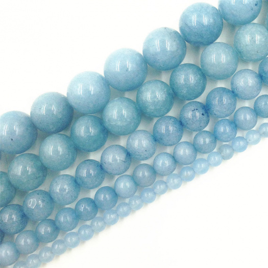 Akvamarín korálky 0,4 cm - 10 ks