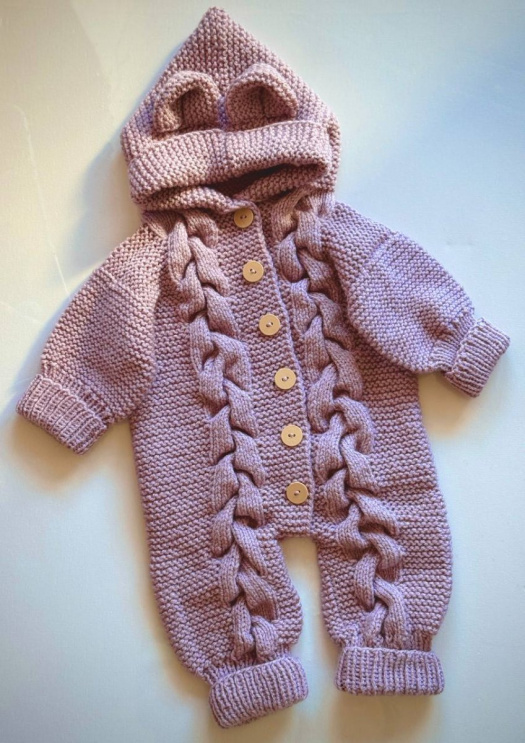 Overal pro miminko 0-6m staroružová kombinéza 