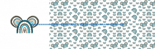 Panel - varianta bavlna,úplet či letní softshell  50x145cm/úplet 157cm, 139cm soft  224-306