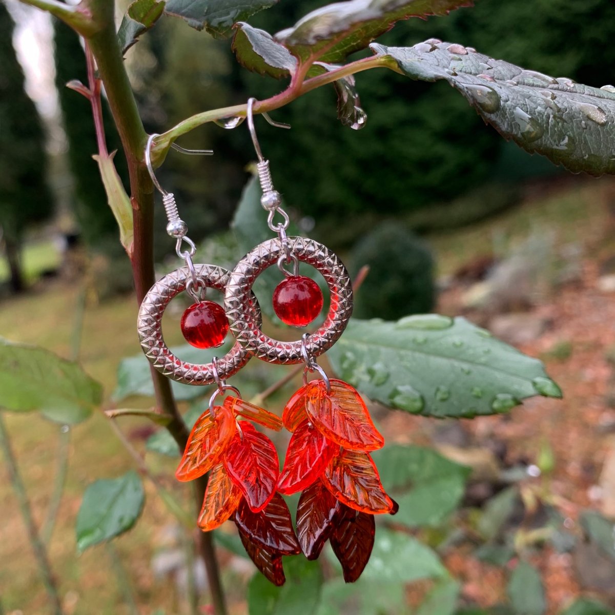 Náušnice podzimní hrozny 2