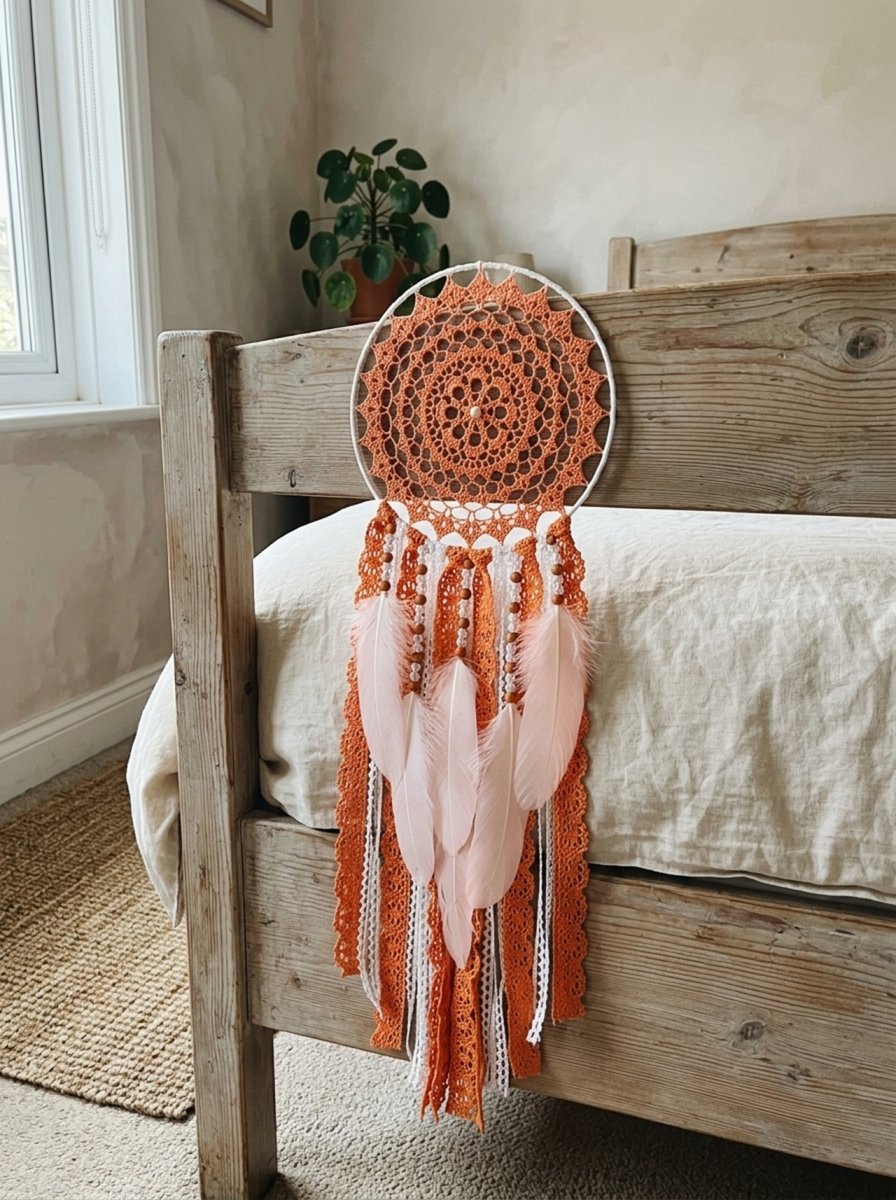 Lapač zlých snů Oranžová holubice 20 x 65 cm