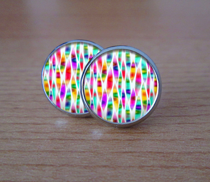 Bubble river - náušnice puzetky