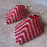 Náušnice "Red stripes"