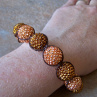 Dvojbarevný náramek macramé/shamballa