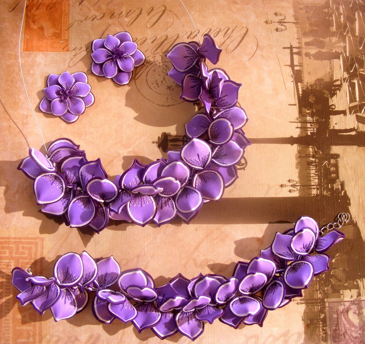 Fimo sada - svatební lupínková jemně fialová-na přání