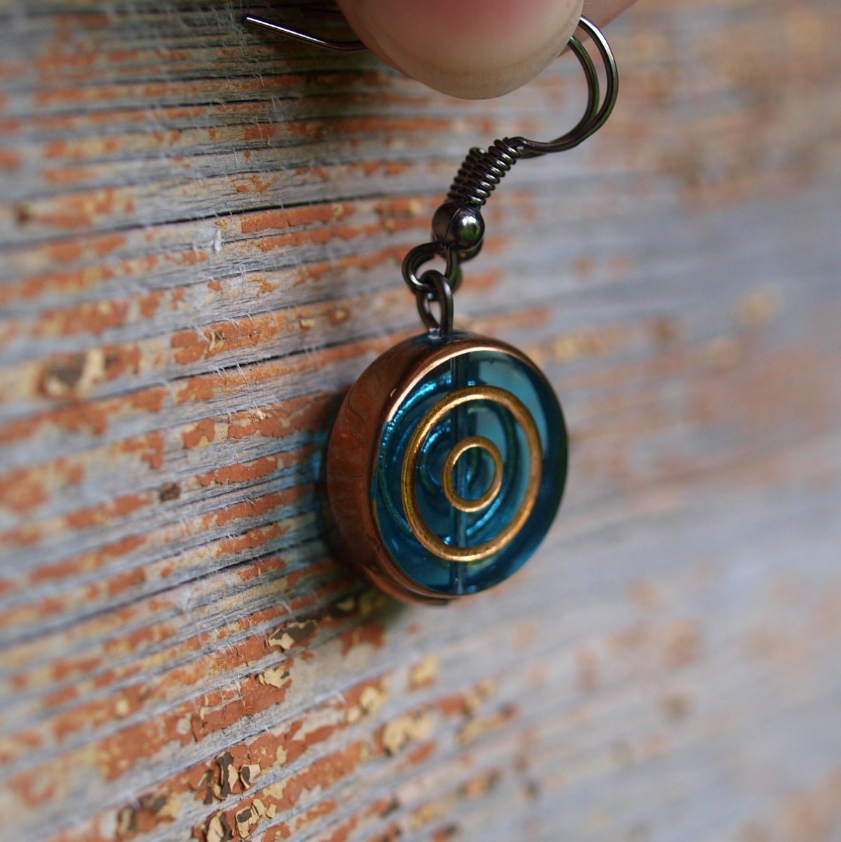 Náušnice - měděná spirála