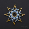 kovová hvězda modro-zlatá I