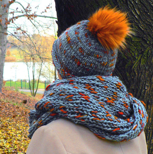 Vlněná čepice - sluneční zimní den