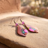 Náušnice - duhové květy