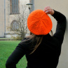 Pletený baret - orange