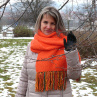 Pletená šála - orange